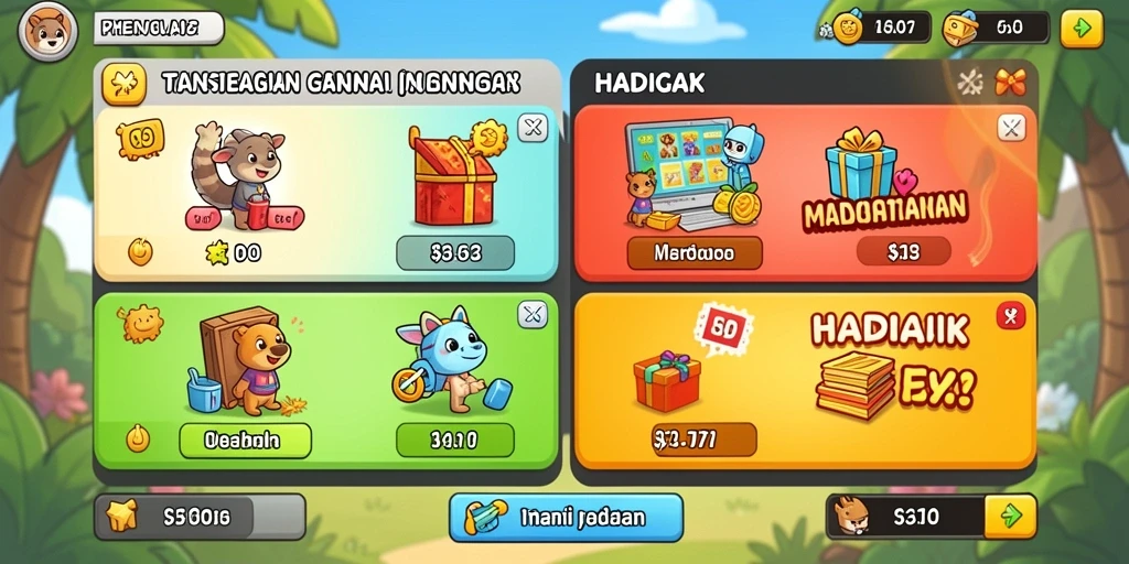 Tantangan seru di setiap level yang berbeda.