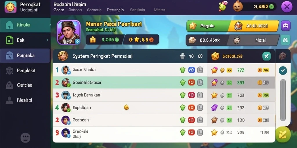 Screenshot dari fitur interaksi sosial dengan pemain lain.