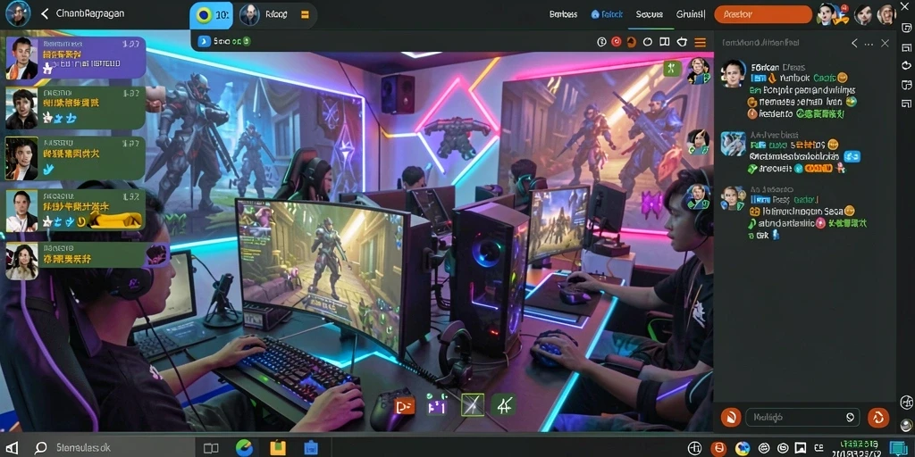 Pemandangan grafis yang memukau dalam game.